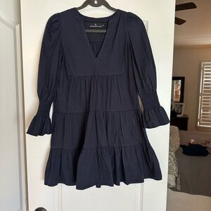Pomander Place Dark Blue Long Sleeve Dress